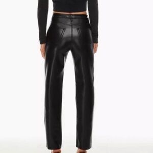 Aritzia Melina Black Leather Pants